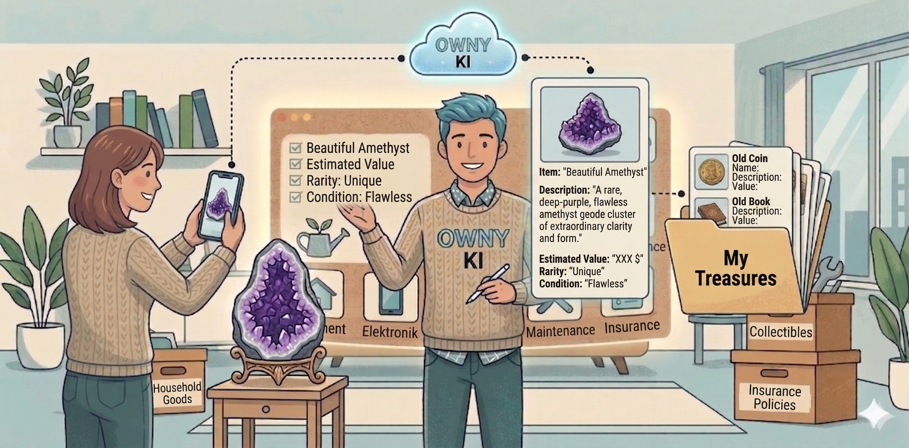 AI photo recognition illustration